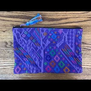 Boho bag, purse, clutch handmade huipil